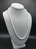 5.6mm Silver Rope Chain Diamond Cut