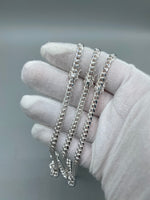 5mm Silver Miami Cuban Link Chain with box lock clasp