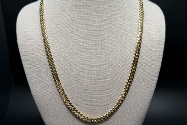 Handmade gold Miami Cuban chain with box lock clasp
