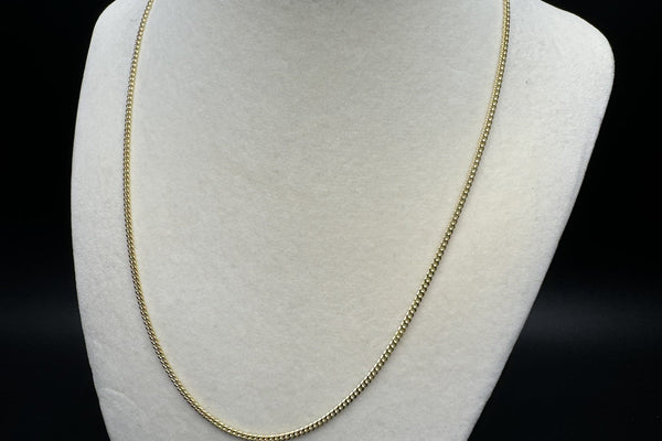 10K yellow gold Cuban link chain - Ott Family Jewelry chain sizing guide
