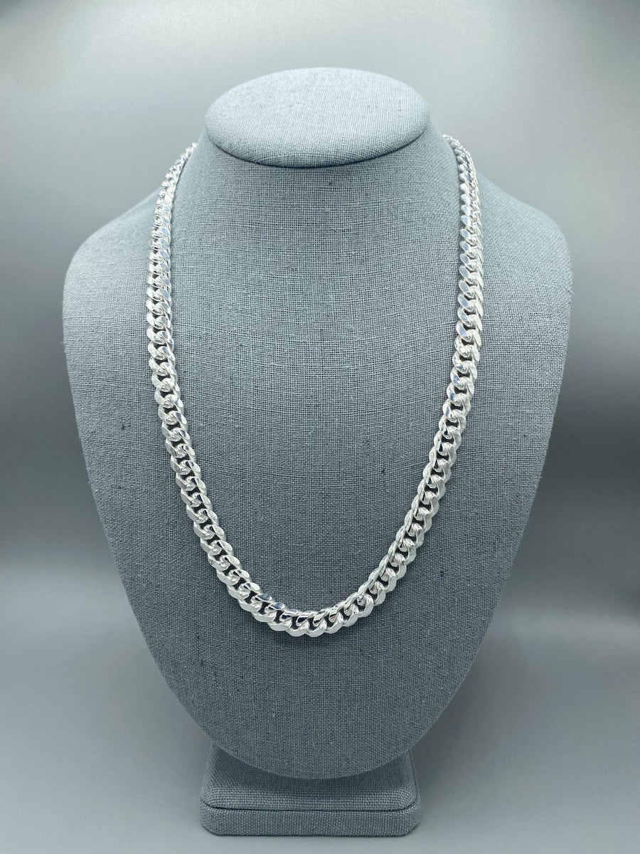 8mm Silver Miami Cuban Link Chains with Box Lock Clasp | Ott Family ...