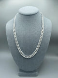 8mm Silver Miami Cuban Link Chains with Box Lock Clasp