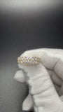 Size 10 Gold over Silver 1.75ctw VS/VVS Lab Diamond 2 Row Ring 6mm 4.3g