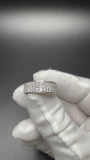 Size 10 Silver 2ctw VS/VVS 3 Row Lab Diamond Ring 5.6g