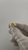 Size 11 14K Yellow Gold Cuban Ring 10mm 11.42g