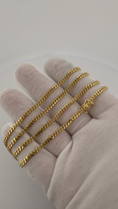 22" 14k Yellow Gold Cuban 3mm 14.84g