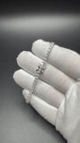 7" Silver Moissanite Tennis Bracelet 3mm 8.9g
