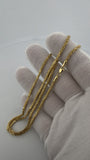 22" 14k Yellow Gold Byzantine 2mm 6.86g