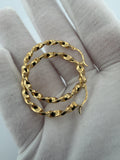 35mm 18K yellow gold twisted hoop earrings, 3.4g – Ott Family Jewelry (4)