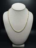 20" 14K Yellow Gold Rope 3.5mm 21.82g