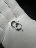 15mm x 3mm 14K White Gold Huggies 1.12g
