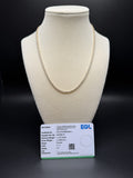 17" 14K Yellow Gold 5.22ctw E-F VS Lab Diamond Tennis EGL Certified – 2mm – 9.56g