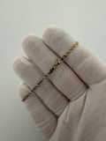 7 inch 2.5mm tri-color rope bracelet in 14K gold, 3.4g - Ott Family Jewelry