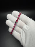 7.25" 6mm natural ruby tennis bracelet, 30ctw, 925 silver, 16.2g – Ott Family Jewelry (1)