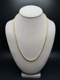 22" 14K Yellow Gold Franco 3mm 29.1g