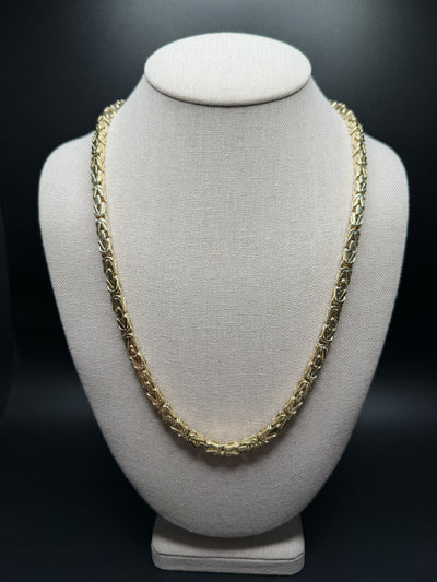 22" 14K Yellow Gold Byzantine 5mm 36.4g