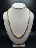22" 14K Yellow Gold Byzantine 5mm 36.4g