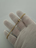 9" 14K Yellow Gold Rounded Cut Moon Bead 3mm 6.25g