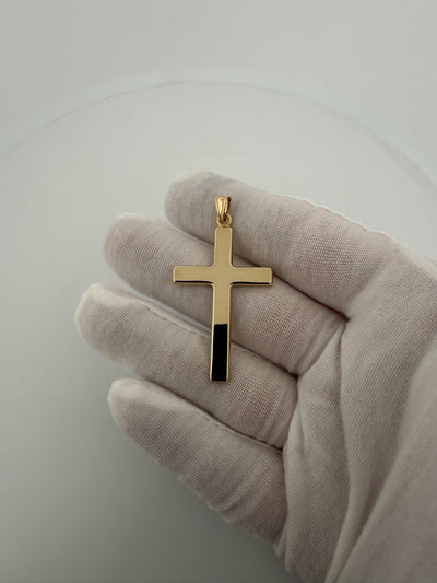 2 inch Latin cross pendant in 14K yellow gold, 3.13g - Ott Family Jewelry