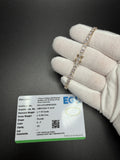 7" 14K Yellow Gold 7.18ctw E-F VS Lab Diamond Tennis EGL Certified – 3.5mm – 9.20g