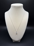 14k White Gold 1ct VS/VVS Lab Diamond Solitaire Pendant with Diamond Bail .8g