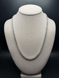 22" Silver 34ctw VS/VVS Lab Diamond Tennis Chain 4.5mm 43.0g
