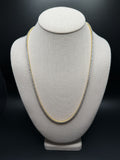 23" Gold Over Silver 1ctw Natural Diamond Tennis Chain 28.6g
