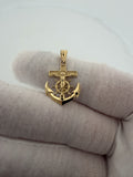 1.25" 14K Yellow Gold Mariner Cross 4.5mm Bail 1.8g