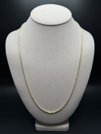 24" 14k Yellow Gold Rope 2.5mm 11.4g