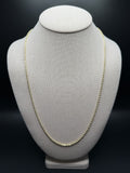24" 14K Yellow Gold Rope Chain 2.5mm 11.4g