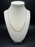 18" 14K Yellow Gold Box Chain 1.5mm 6.65g