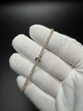 7" 14k Yellow Gold 3ctw+ F VS1 Lab Diamond Tennis Bracelet EGL Certified 5.4g