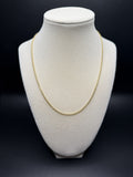 18" 14k Yellow Gold Rounded Box Chain 1.5mm 3.45g