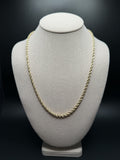 14K 6.5mm Handmade Solid Rope Chain