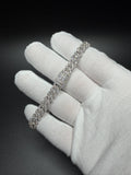 8" Silver 6.5ctw VS/VVS Lab Diamond Cuban Link 8mm 21g