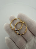 30mm 14K Yellow Gold Twisted Hoops 1.94g