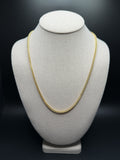 22" 14K Yellow Gold Foxtail Franco 3mm 10.8g