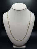 24" 14k Yellow Gold Figaro 3.3mm 8.83g