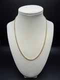 18" 14K Yellow Gold Rounded Box 2.5mm 6.9g