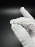 6mm 10k Yellow Gold Freshwater Pearl Studs 0.85g