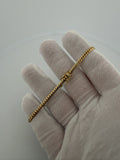 8" 14K Yellow Gold Cuban 3mm 7.34g
