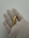 2" 14k Yellow Gold Italian Horn (5mm Bail) 1.73g