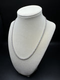 18" 11ctw Moissanite Silver Tennis Chain 2mm 16.5g