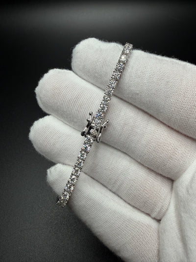6.5" Silver Moissanite Tennis Bracelet 3mm 8.5g