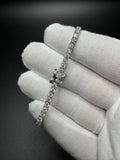 6.5" Silver Moissanite Tennis Bracelet 3mm 8.5g