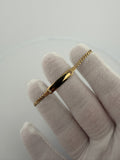 6" 14K Yellow Gold Curb Baby ID Bracelet 3mm 2.52g