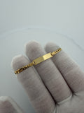 6" 14K Yellow Gold Curb Baby ID Bracelet 3.5mm 2.33g