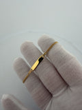 6.25" 14K Yellow Gold Cuban Baby ID Bracelet 2.5mm 2.0g
