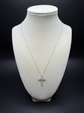 18" 14k White Gold Chain & 1" 1ctw VS/VVS Lab Diamond Cross 1.5g