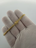 7.5" 10k Yellow Gold Cuban 4mm 9.12g